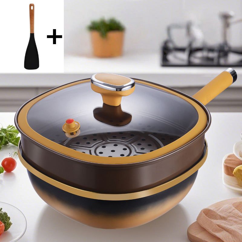 12in Titanium Alloy Non-Stick Pot with Lid