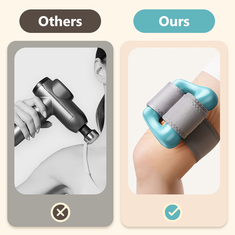 5-Speed Handheld Massager Ring with Adjustable Belt