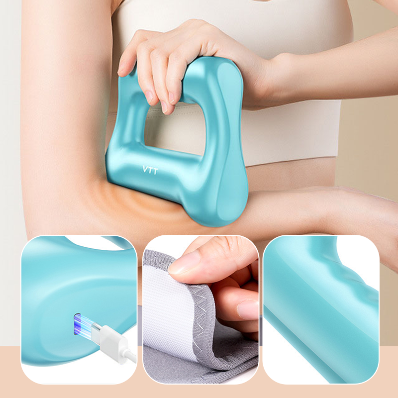 5-Speed Handheld Massager Ring with Adjustable Belt